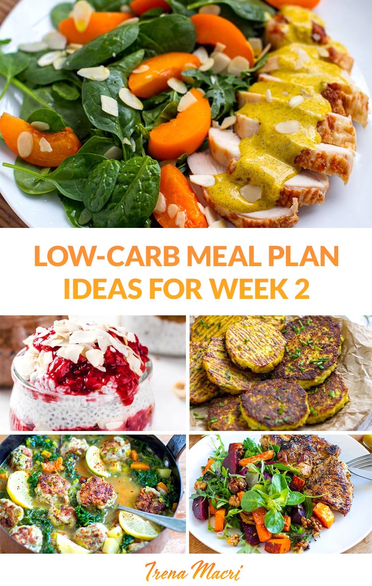 Low-Carb Meal Plan Ideas Week 2 (Breakfast, Lunch, Dinner & Snacks)