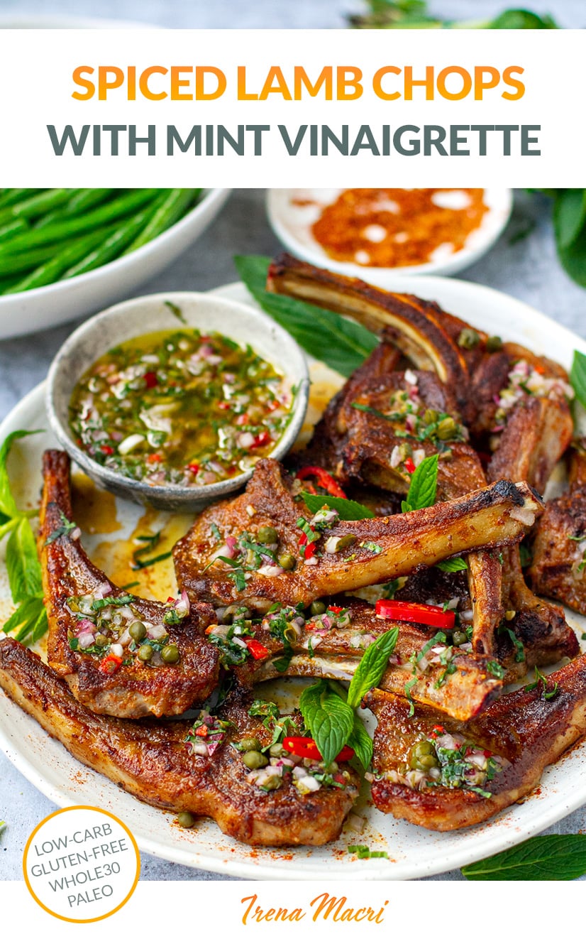 Grilled Spiced Lamb Chops With Mint Vinaigrette