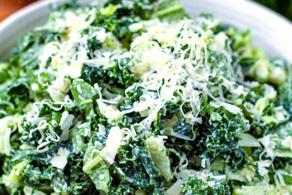 Cheesy Creamy Leafy Green Salad (Keto, Gluten-Free)