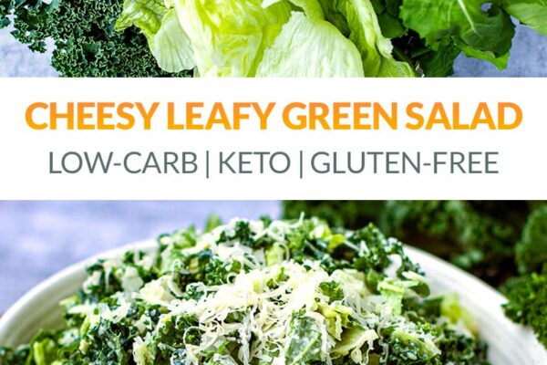 Cheesy Leafy Green Salad (Low-Carb, Keto, Gluten-Free)