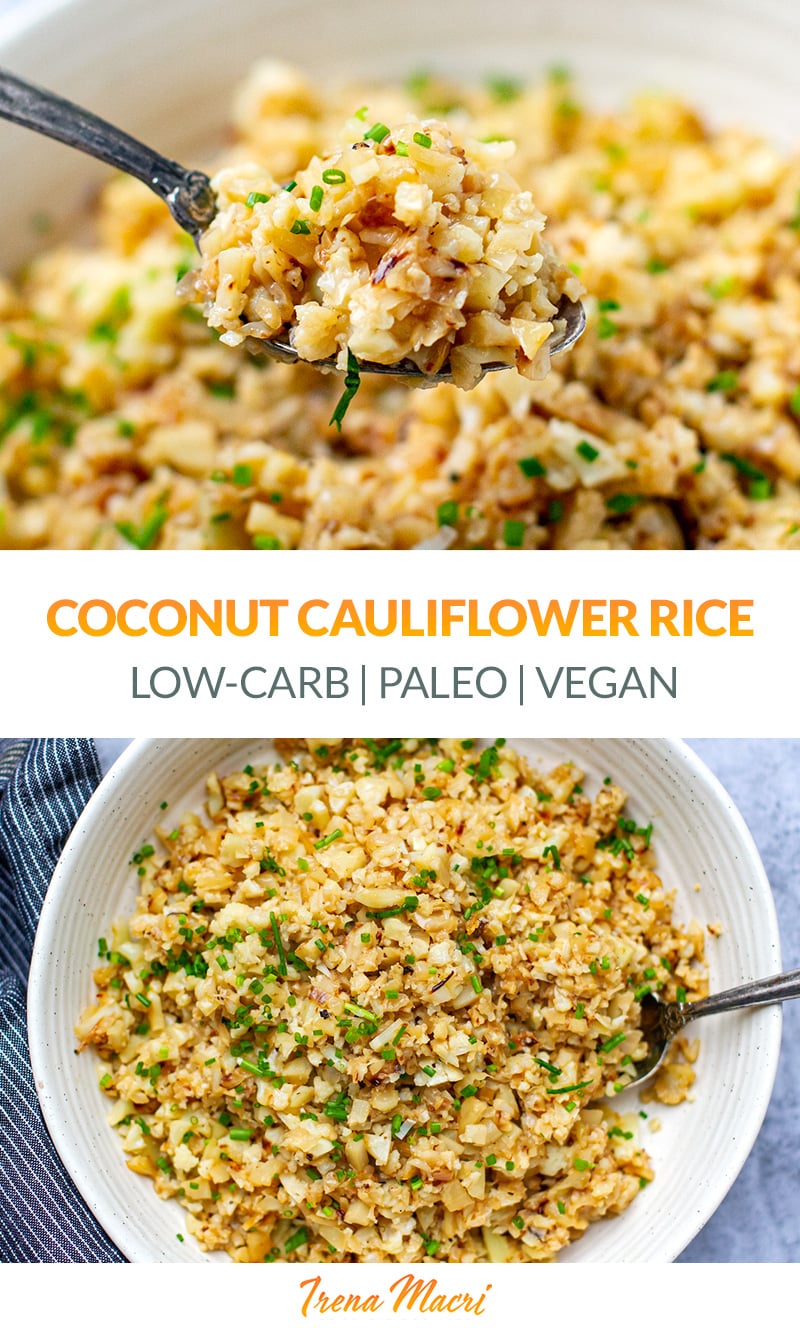 Coconut Cauliflower Rice (Low-Carb, Keto, Vegan, Whole30)