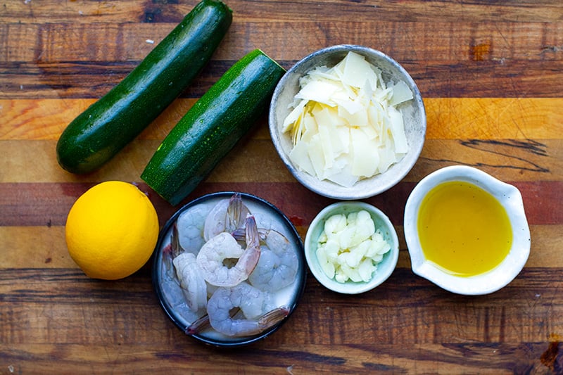 Lemon garlic shrimp zucchini pasta ingredients