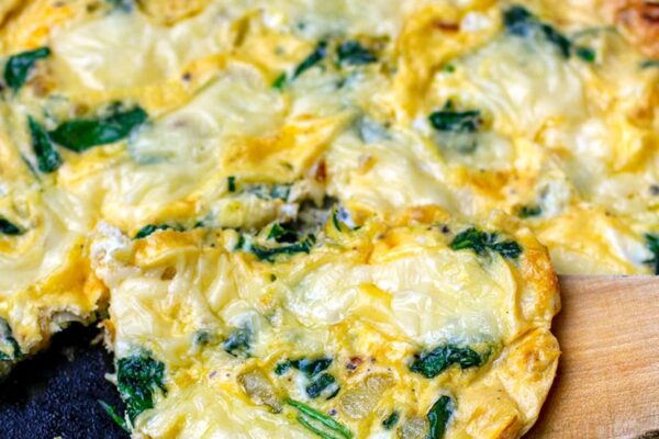 Spinach Omelette With Jarlsberg Cheese