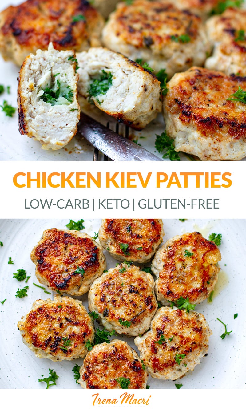 Chicken Kiev Patties Stuffed With Garlic Butter (Low-Carb, Keto, GF)