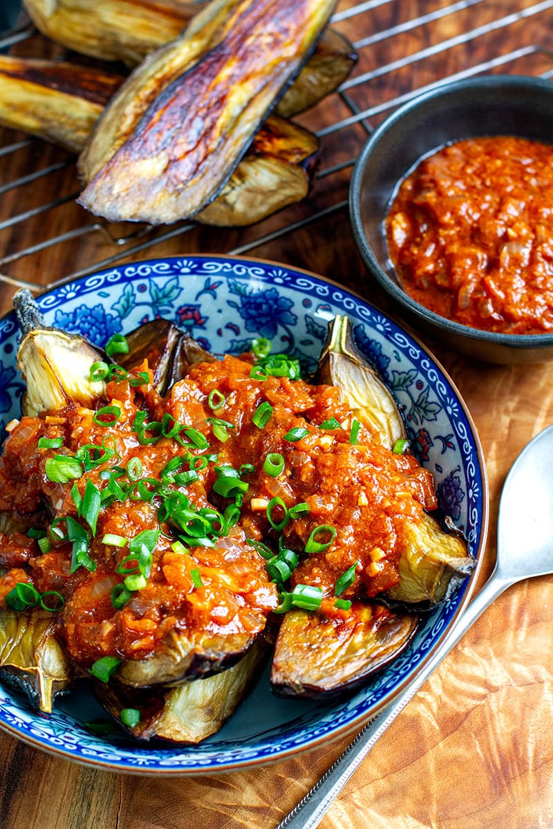 Tomato Miso Roasted Eggplant Recipe