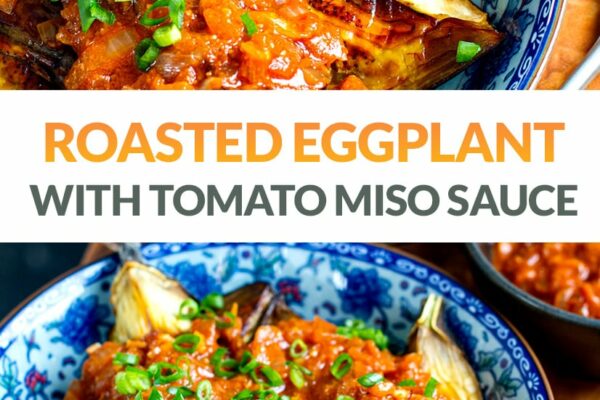 Tomato Miso Roasted Eggplant (Vegan, Gluten-Free)