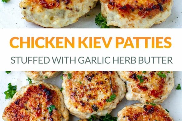 Stuffed Chicken Kiev Patties (Low-Carb, Keto, Gluten-Free Recipe)