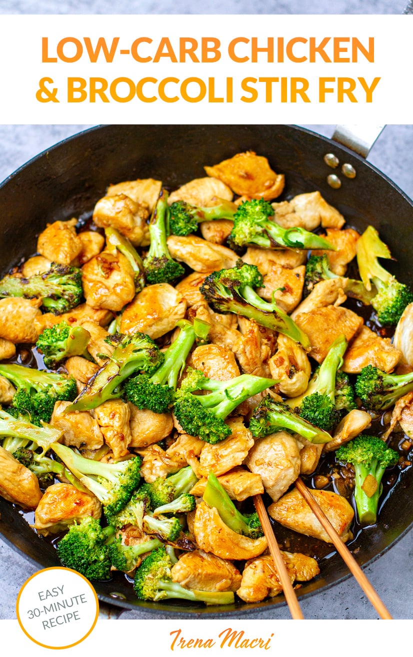 Salteado de brócoli con pollo bajo en carbohidratos