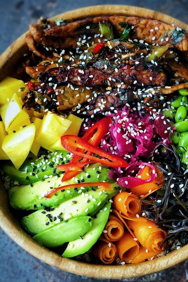 HEALTHY TEMPEH POKE BOWL