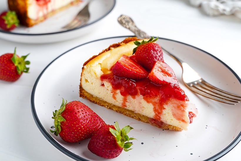 French cheesecake recipe with strawberries