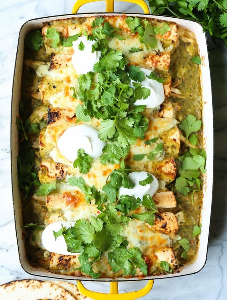 GREEN CHICKEN ENCHILADAS