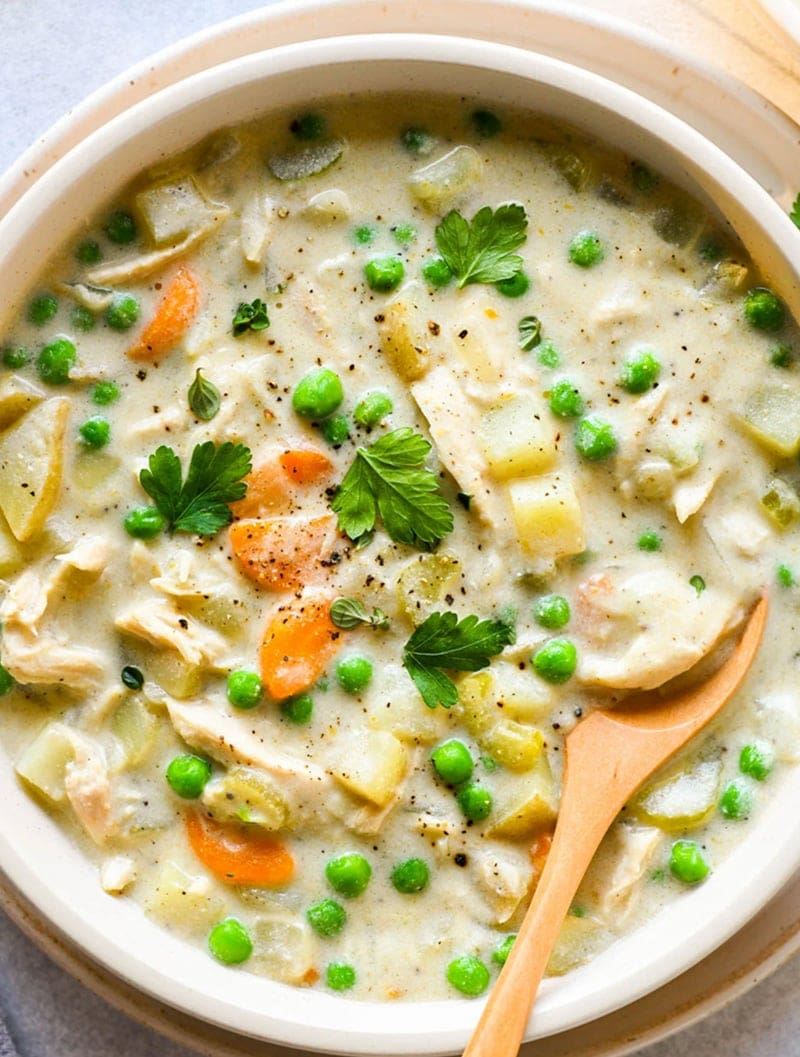 Rotisserie Chicken Pot Pie Soup