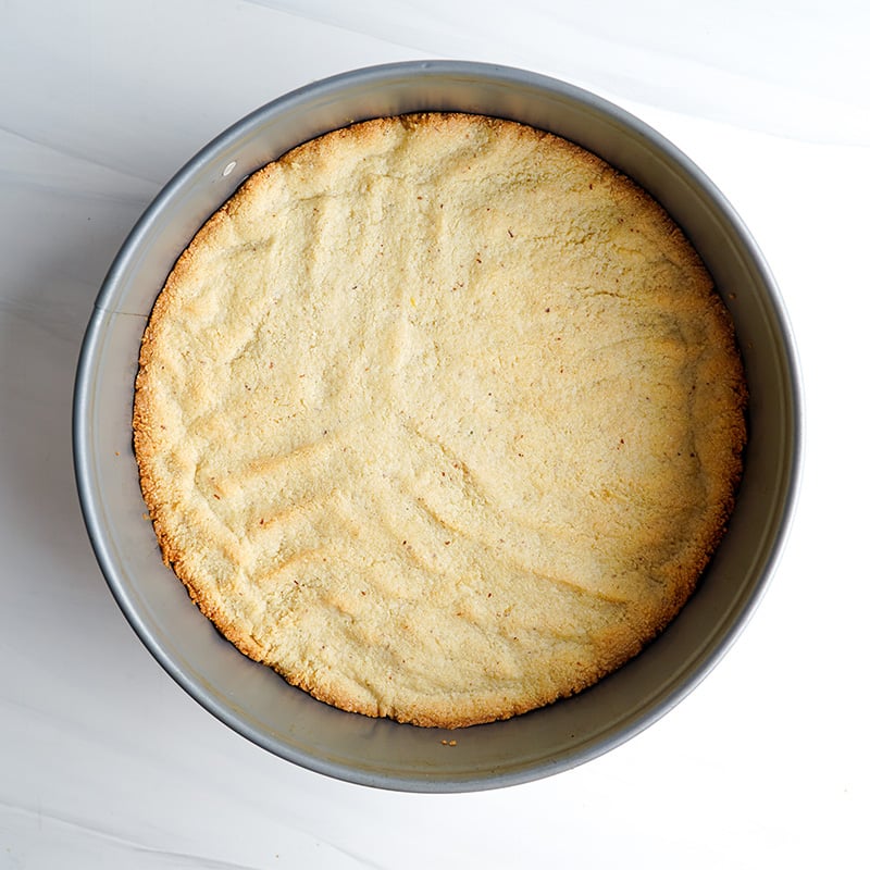 Baked cheesecake crust