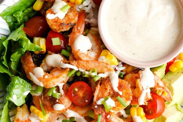 Grilled Shrimp Salad Bowls With Alabama White Sauce