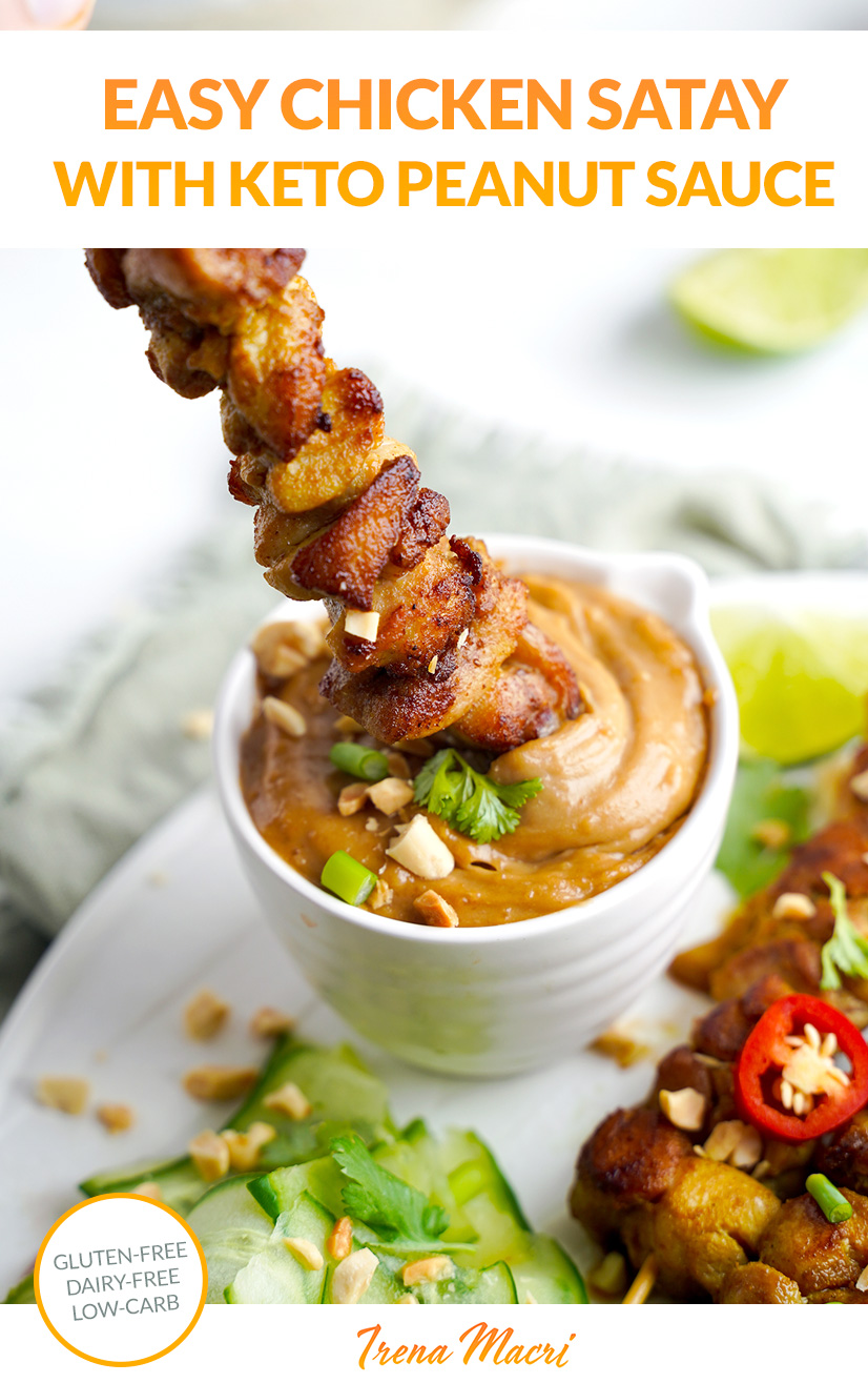 Easy Chicken Satay With Keto Peanut Sauce
