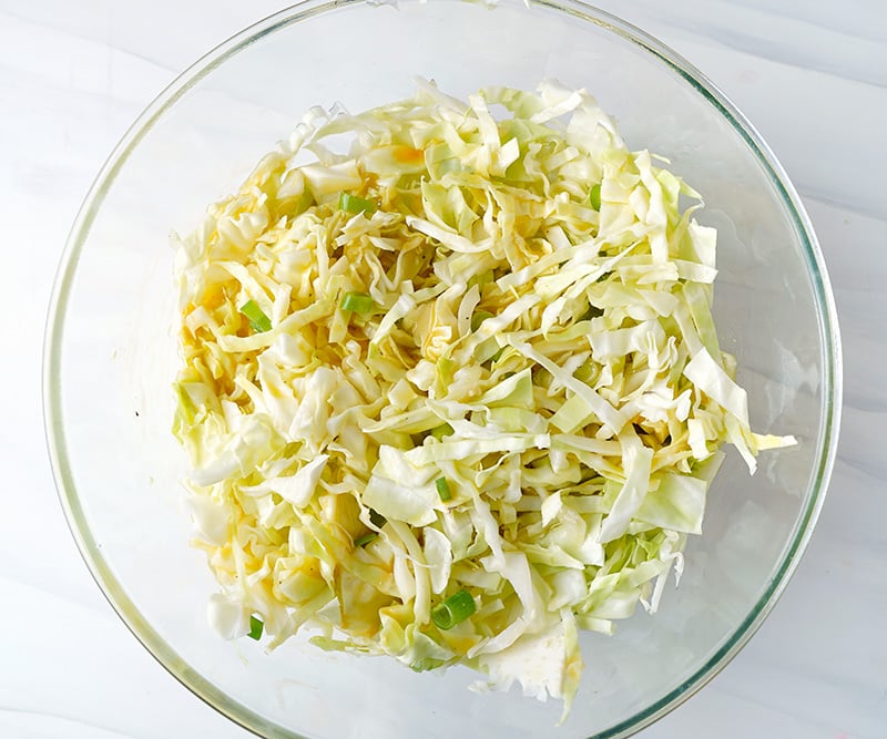 Cabbage pie filling with eggs